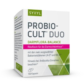 SYXYL ProBio-Cult Duo | Dietary Supplement with Riboflavin | Lactic Acid Bacteria & Micronutrients to Support Intestinal Flora & Mucosa | 100 Capsules in Blister Pack