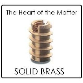 ahc STAINLESS STEEL Screws (4) Insert Kit for Bolt-On Guitar Neck Upgrade - Complete