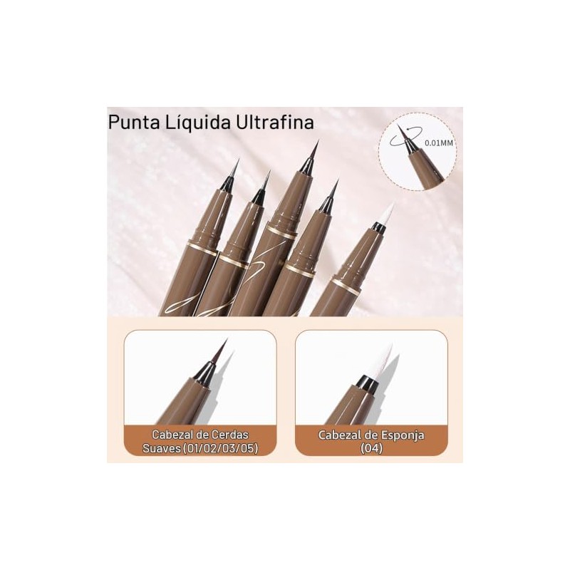 Erinde Delineadores Líquidos Para Cejas, Pincel Ultra Fino Preciso, #E03
