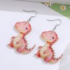 Cute Dinosaur Frog Charms Dangle Earrings Colorful Dinosaur Earrings Creative