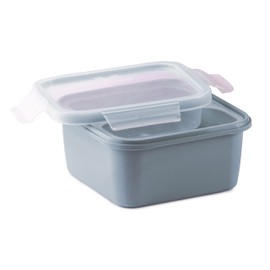 Snips 000879 0,80 Snipslock Lunch Box Square | Lid with 4 Safety Locks | 0.80 LT | 15x15x7.5 | Made in Italy | 0% BPA and Phthalate Free, Plastic