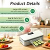 6-Gear Adjustable Mini Bag Sealer, with LED Display, Cutter &