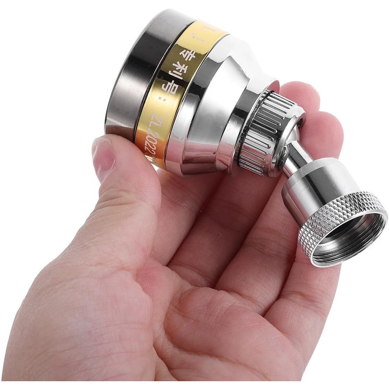Extensor de Grifo Giratorio Aireador de Metal Plateado