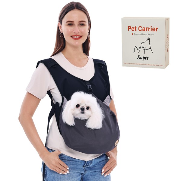 Supet Dog Sling Carrier for Small Dogs, Anti-Anxiety Hands Free