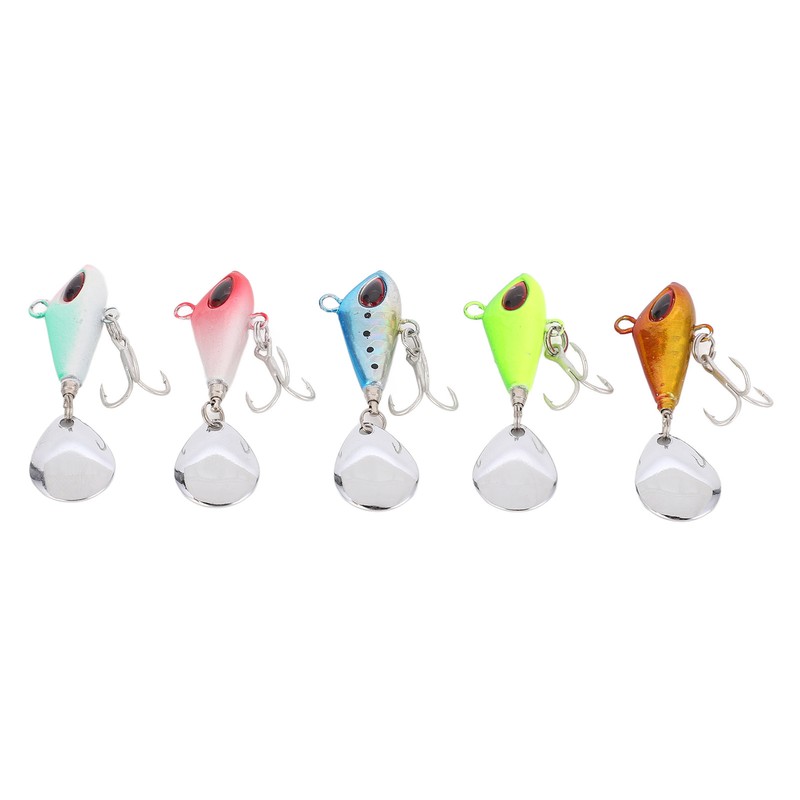 5Pcs 10g Metal Fishing Lures Baits Vib Sequins Fishing Lure