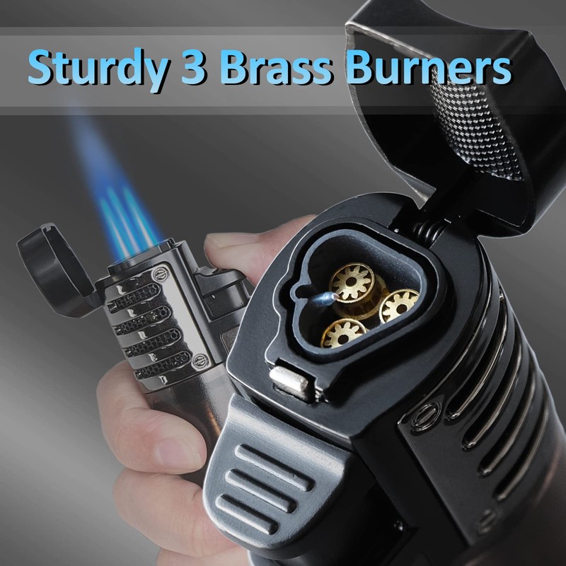 Zoocura Torch Lighter 2 Pack Triple Jet Flame Butane Torch
