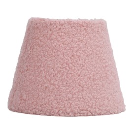 Plush Cloth Lamp Shade Replacement Decorative Soft Comfortable Cone Round Lamp Shade for E27 E14 Table Lamp Pink