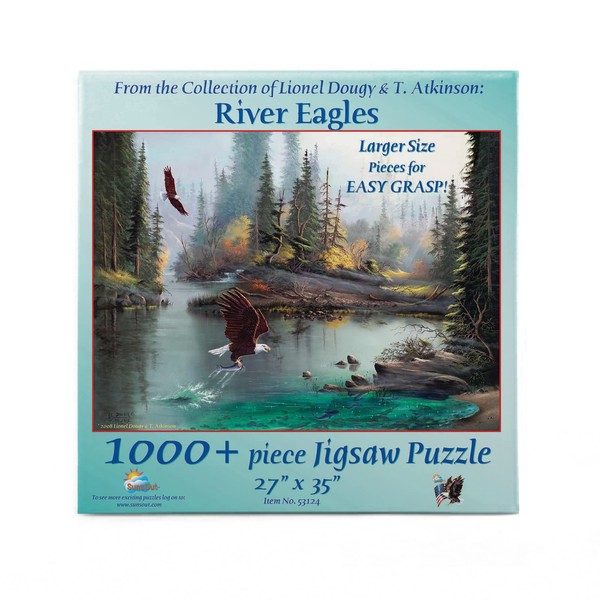 SUNSOUT INC - River Eagles - 1000 pc Large Pieces