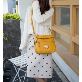 MKF Crossbody Bolso para mujer – Cuero PU Ampliable Bolso Mensajero – Diseñador Bolso Bolso Bolso Bolso Bandolera Bandolera, Salome Turquoise, L