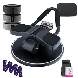 2024 First Ever Calorie Counting Ab Roller High-Performance Abdominal Exercise Machine with Automatic Rebound, Multi-layered Anti-Slip Design & Versatile Exercise Bands with 3 Strength Level & 1 Yoga