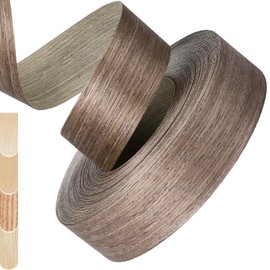 ZYJT Walnut Edge Banding, 2 inch x 50ft Plywood Veneer Wood Edge Banding, Preglued Wood Tape Banding for Cabinet Repair