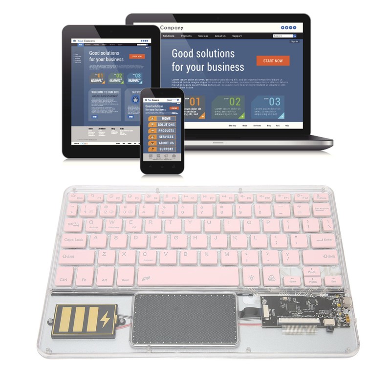 Wireless Bluetooth Keyboard Multifunctional Acrylic Keyboard for Windows for Android