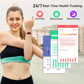 ECOSOON Fitness Watch with Heart Rate Monitor Sleep Monitor Pedometer Smartwatch Fitness Tracker Fitness Bracelet Waterproof IP68 Fitness Watch Heart Rate Monitor Sports Watch for Women Men Children
