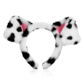 BESPORTBLE Dalmatian Ears Headband for Fun Cosplay Skincare Fluffy Animal Hairband for Festivals Costume Parties Face Washing Charming Secure Ages