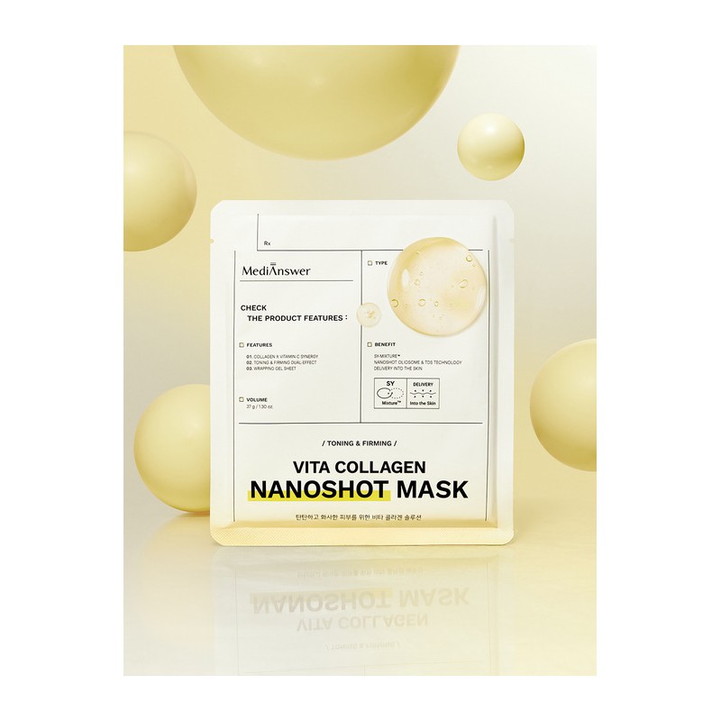 MediAnswer Vita Collagen Nanoshot Mask 1 box (5 sheets) /