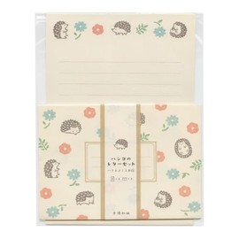 Hanko Letter Set (Hedgehog and Flower) LLH7 (Old LLL305)