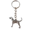 Coon Hound Dog Fine Pewter Keychain Key Ring