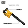 DEWALT 20V MAX Blower, 100 CFM Airflow, Variable Speed Switch,