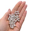 50pcs 8mm Silver Plated Round Spacer Beads, Metal Beads for