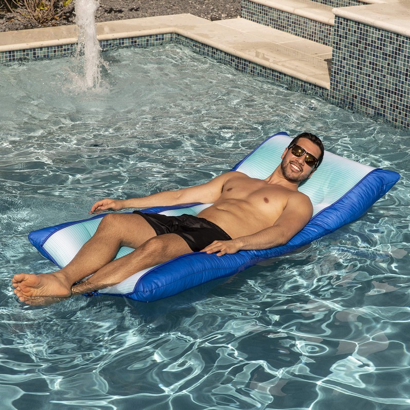 Big Joe Kona No Inflation Needed Pool Lounger with Headrest,
