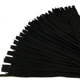 25pcs Nylon Invisible Zippers for Dresses, Skirts, Pillows, Sewing Craft (16 inch, Black)