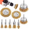 BEAUGIREW Drill Wire Brushes, 9 Pieces Brass Coated Wire Brush