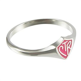 Ringmasters Pink Mini CTR LDS CTR Ring Choose the Right Faith Ring | Keepsake LDS Jewelry