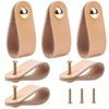 GORGECRAFT 6Pcs Leather Drawer Pull, Nordic Wardrobe Cabinet Door Handle,