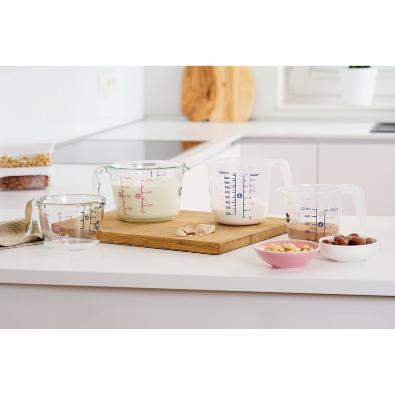 Emsa K32261 Prep&Bake Plastic Measuring Cup 1 L | Double