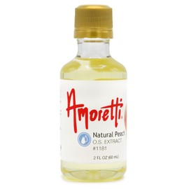 Amoretti - Natural Peach Extract Oil Soluble 2 oz - Highly Concentrated & Perfect For Pastry or Savory applications, Preservative Free, Vegan, Kosher Pareve, TTB Approved, Non-GMO
