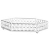 Crystal Tray Mirror Hex Shaped Multifunctional Dessert Pastry Fruit Storage