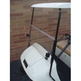 RED DOT Folding Golf Cart Clear Fold Down Bolt-On Windshield Compatible with EZGO TXT 1994.5-2013 Models with 3/4" Square Frame Supports | 3/16 Inch Acrylic | Made in the USA