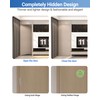 Upgraded Invisible Door Hinges (2 pcs) -6 Inch Black Hidden