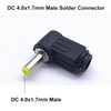 RUITEXUN DC 4.0x1.7mm Male Solder Connector, DC 4.0x1.7mm Male 90
