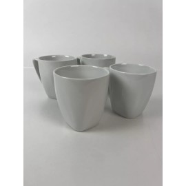 LOT OF 4 VINTAGE DELTA AIRLINES MUGS CUPS WHITE PORCELAIN 0442-07106