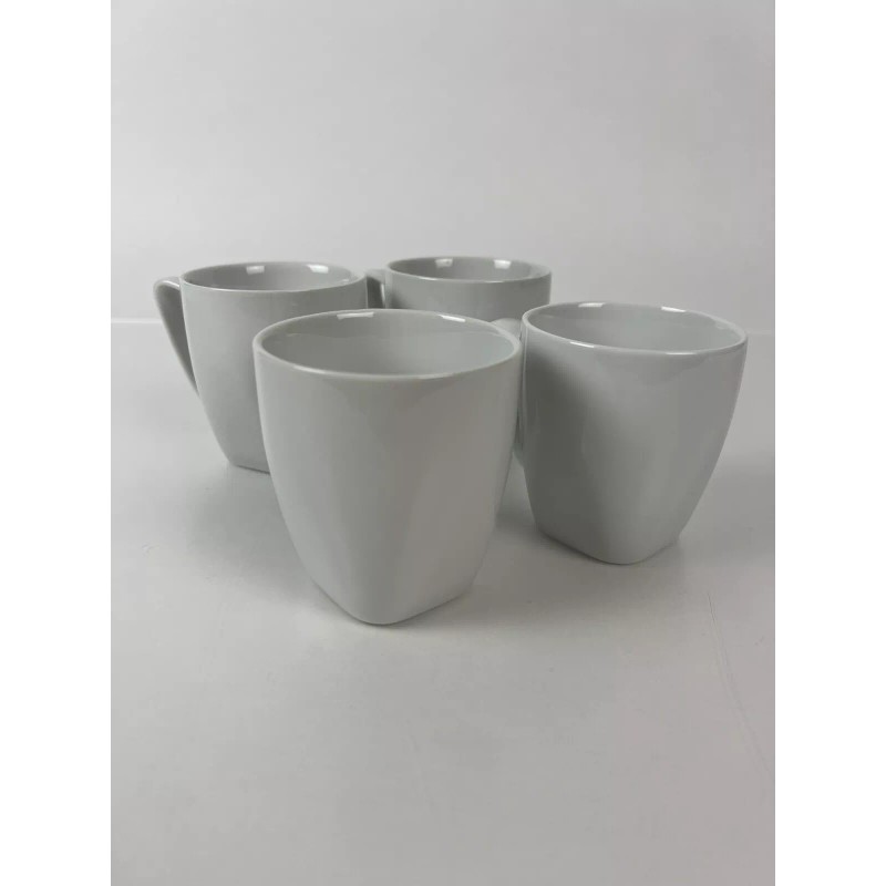 LOT OF 4 VINTAGE DELTA AIRLINES MUGS CUPS WHITE PORCELAIN