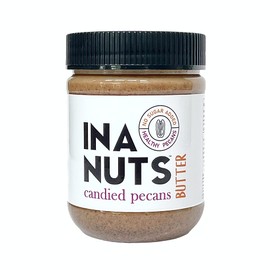 InaNuts Candied Pecan Butter, NO Added Sugar, Keto & Paleo Friendly, Low Carb, Gluten Free, Dairy Free, 11oz Jar