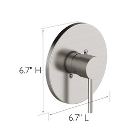 Design House 594341 Eastport II Contemporary Single-Handle Shower Valve Trim with Escutcheon for Bathroom, Satin Nickel