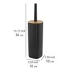 WENKO Rotello Toilet Brush Set Black