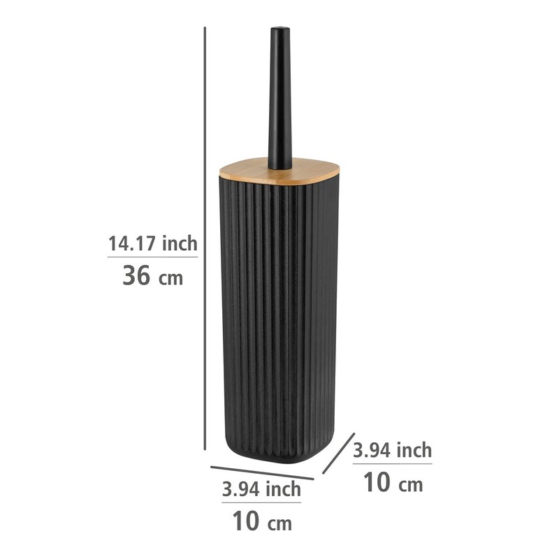 WENKO Rotello Toilet Brush Set Black