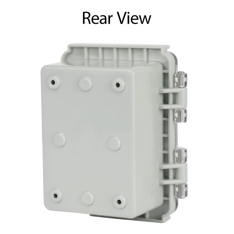 LeMotech Electrical Box, IP67 Waterproof Hinged Clear Cover Stainless Steel