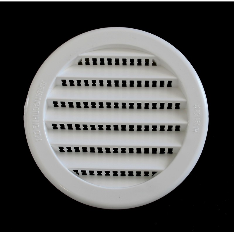 4" Round Plastic Louver Soffit Air Vent Reptile Screen Grille