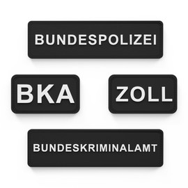 Patch Force - Inch Rubber Patch in the Dimensions 8 cm x 5 cm as a Badge for Police Uniform, Police Vest, Utility Bag, Jacket or Backpack - Police Equipment