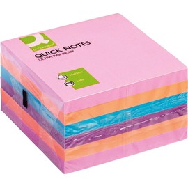 Q Connect KF02515 Post-it Notes Sticky Notes: Rainbow Pack of 6 UL