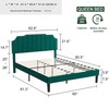 VECELO Queen Size Bed Frame Upholstered Platform with Tufted Adjustable