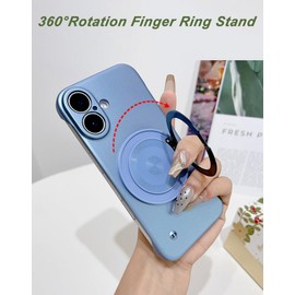 ZYWQ Magnetic Phone Holder, Foldable Phone Grip 360 Rotation Finger Ring Stand, Universal Cell Phone Cradle Kickstand Compatible with All Smartphone Accessories (Style2-Sliver)