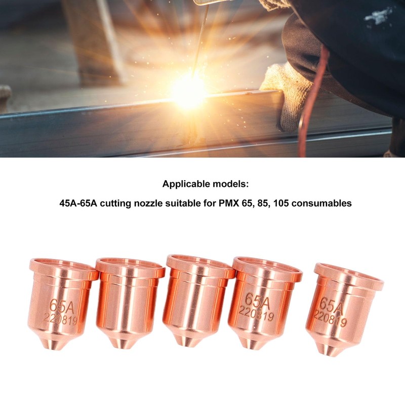 Plasma Electrode Tip, 5Pcs 220819 Light Weight Brass Plasma Cutting