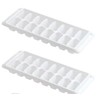 Ice Cube Tray Stackable (2 PACK),Twist cube release, Tray makes