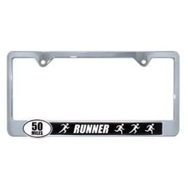 Ultra Marathon 50 Miles Runners License Plate Frame