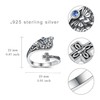 Daixiya Witches Knot Spoon Rings for Women 925 Sterling Silver